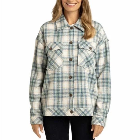 Boston Traders Plaid Shacket - Picture 3 of 7